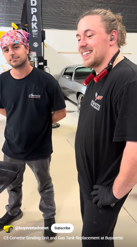 c5 corvette sending unit and gas tank replacement at buyavette video